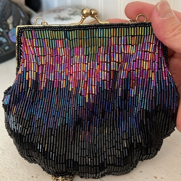Vintage La Regale beaded Hong Kong evening bag clutch - Picture 2 of 8